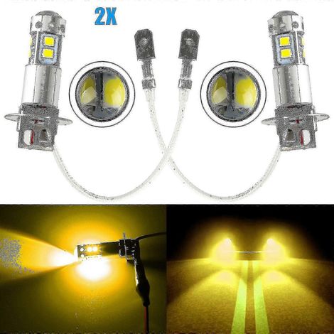 Ampoule LED Cree haute puissance H3 100 W 3000 K jaune pour feux de brouillard et de jour (DRL) fg2025031700158 (1/4)