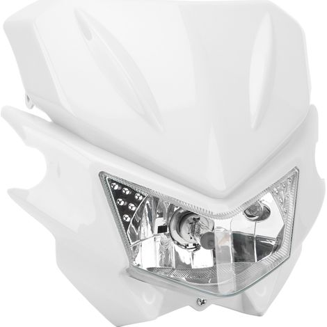 Phare avant moto H4 LED étanche DRL blanc 12V DC, compatible KLX 110 125 150 230 250 300 450R CRF WRF, éclairage puissant motocross (1/5)