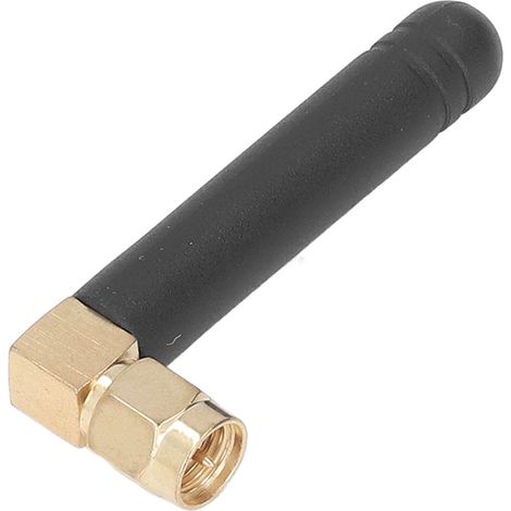 Antenne coudée 433 MHz, module de transmission sans fil, antenne tige caoutchouc omnidirectionnelle, connecteur SMA coudé à broche interne, idéale pour drones, alarmes de sécurité, surveillance électr (1/5)