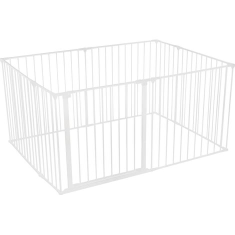 Safetots Premium Multi Panel Play Den, 105cm x 144cm, White, 70cm High, Baby Playpen, Play Den for Toddlers, Large Playpen