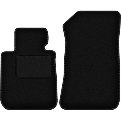 Alfombrillas delanteras para BMW Serie 1 E88 descapotable (2008-2014), color negro.