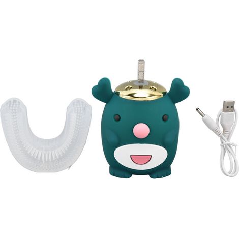 Brosse à dents électrique sonique 360° pour enfants et adolescents - 5 modes, étanche, soin buccal complet
