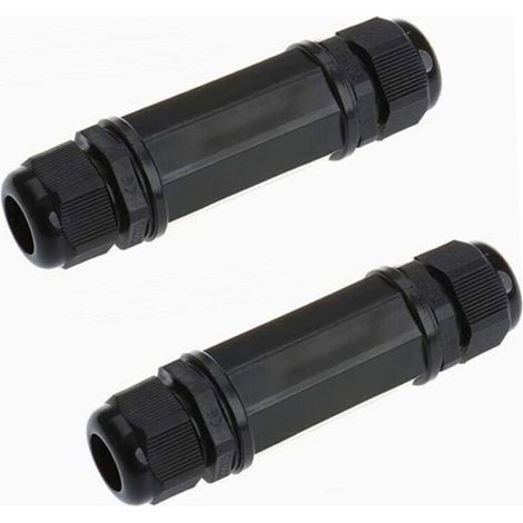 pair Lot de 2 connecteurs RJ45 blindés, étanches Cat5/5e/6 8P8C IP67, Ethernet LAN double face, coupleur LAN extérieur femelle-femelle. (1/4)