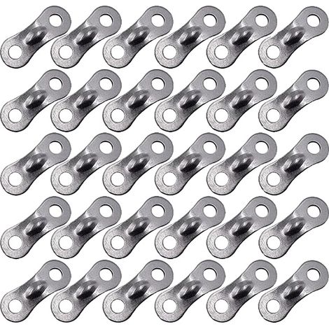 Cinghia per tenda da campeggio, tensione regolabile, design leggero in alluminio, argento, 30 pezzi (1/2)