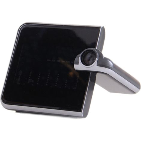 Réveil projecteur numérique orientable à 180° avec station météo, affichage de la température et de l'humidité, écran couleur LED et calendrier perpétuel. (1/5)