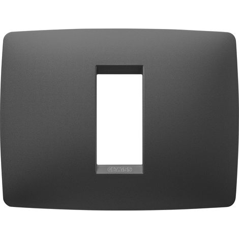 PLACCA ONE 1P NERO SATINATO GEWISS GW16101VN