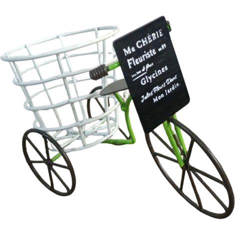 Support de pot de fleurs pour vélos rétro, conteneur-Vert (1/2)