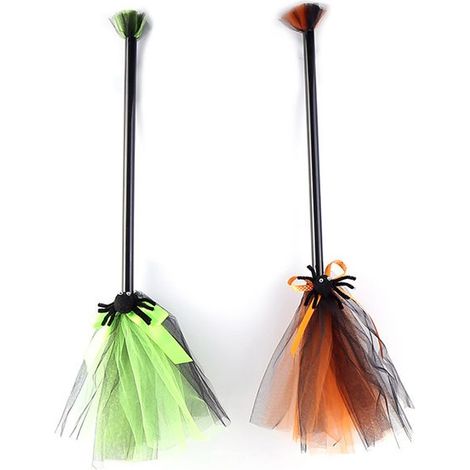 Guirlande de balai de sorcière - Halloween - Décoration festive - Plastique - Couleurs vives (1/5)