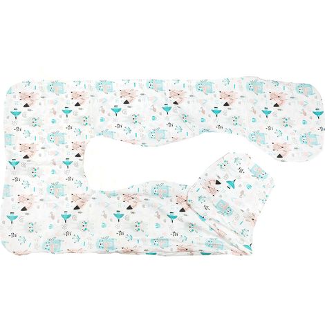 Fodera per cuscino di gravidanza BabyUniverse, tipo U, 100% cotone - Animali pastello (1/4)
