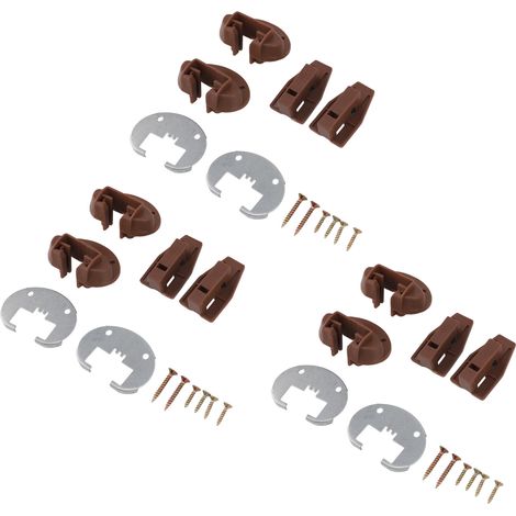 Kit de réparation pour glissières de tiroir - Construction robuste en ABS - Installation facile - Glissières de guidage pour meubles