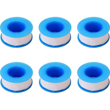 6 Rotoli Nastro Teflon PTFE Sigillafiletti per Idraulica 12 mm x 10 m (1/5)