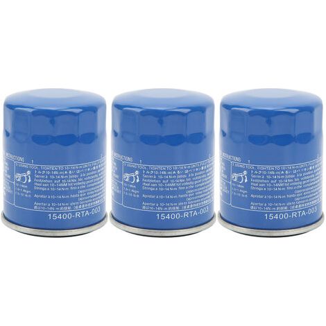 Filtres à huile en métal Stable, 3 pièces, filtre à huile moteur à haute efficacité 15400 RTA 003 de remplacement pour ACCORD (1/5)