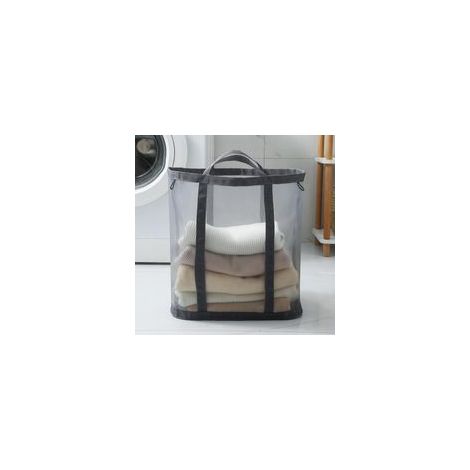 Panier à Linge Pliable Portable, Panier Linge Pliable Grande Capacité Pliant Grand Panier de Blanchisserie en Maille Suspendu Lingerie Hamper pour la Blanchisserie, Salle de Bains, Dortoir ou Voyage (1/5)