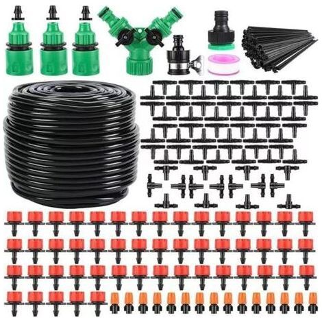 Kit D'irrigation Goutte À Goutte, 30m Réglable Goutte À Goutte Kits D'irrigation Système De Brumisation D'arrosage Diy Kit Arrosage Automatique Pour Jardin Serre(Présentation principale en image de fo (1/4)