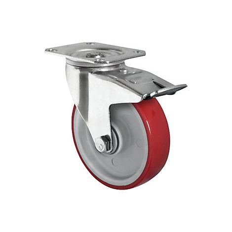 CASCOO Lenkrolle mit Totalfeststeller ø 160 mm Serie N2U6 Kugellager