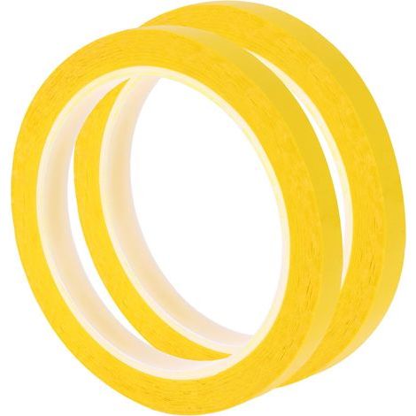 Lot de 2 rouleaux de ruban adhésif jaune foncé pour tableau blanc résistant à la chaleur pour fil de moteur transformateur 5S 10 mm x 50 m (1/5)