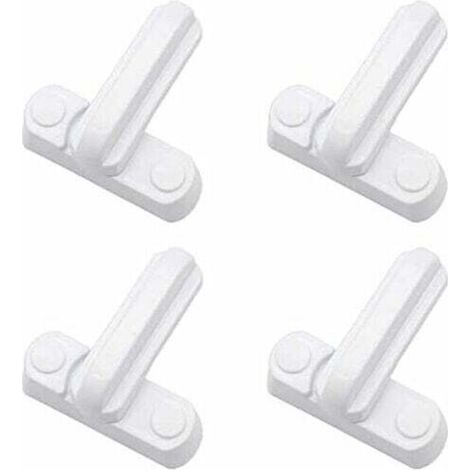 Lot de 4 Serrures Loquets Bloque Poignee Sécurité Domestique Supplémentaire - Remplacement Pour Maison Portes Placards Fenêtres (1/4)