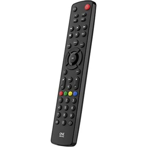 One For All Basic Contour 4 Fernbedienung IR Wireless TV, Beistellgerät, DVD/Blu-ray, Soundbar-Lautsprecher Drucktasten (1/5)