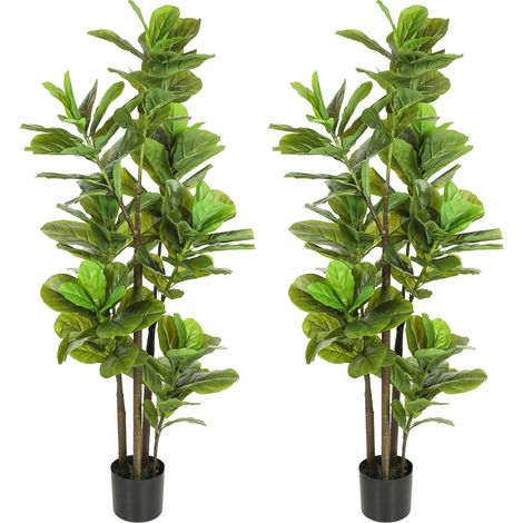 Plante artificielle, vert, 150 cm, pot inclus, pour intérieur extérieur, décoration intérieure, sans entretien urbain