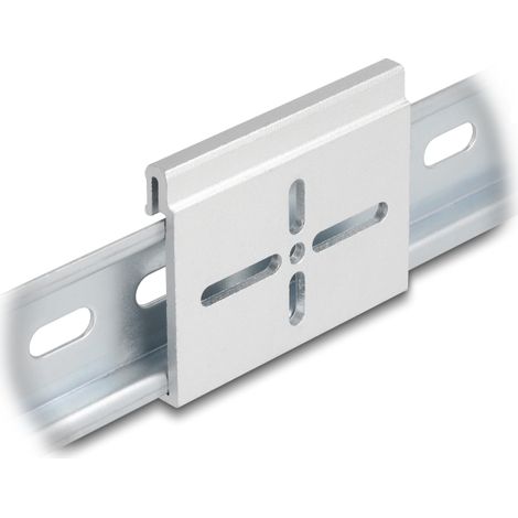 Delock Clip de montaje de aluminio para carril DIN 60,0 x 47,8 mm plateado