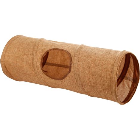 Kerbl Pet Pet Tunnel per roditori in Lino, per Conigli/Conigli/porcellini d'India/Gatti di Piccola Taglia, 50 x Ø 18 cm (1/4)
