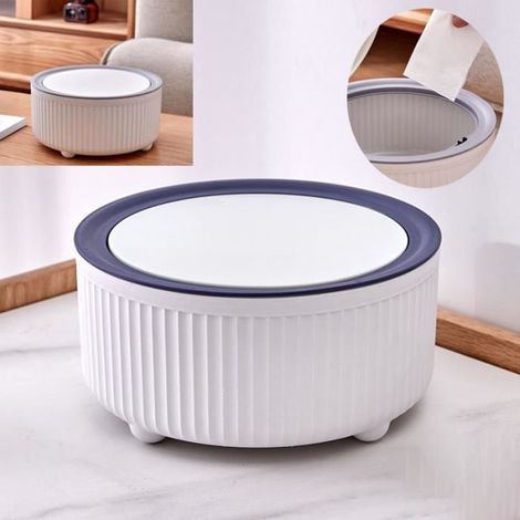poubelle de Bureau,Petite Poubelle de Table avec Couvercle à Bouton,Poubelle de Bureau en Plastique Portable,pour Cuisine,Chambre (1/4)