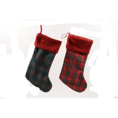 CALZA  TARTAN 23X43CM COLORI ASS PREZZO CADUNA