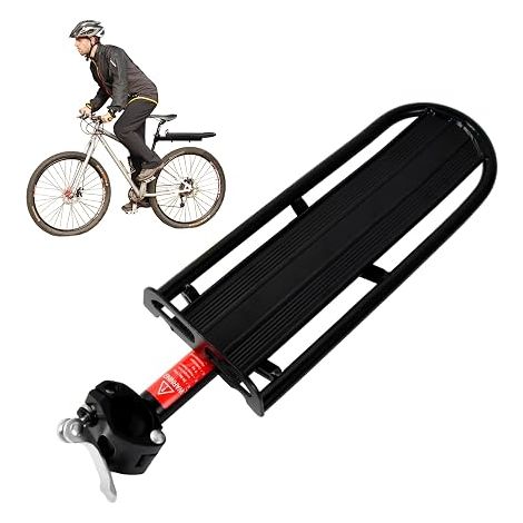 Bicycle Rear Luggage Rack, Retractable Bicycle Luggage Rack, Aluminum Alloy MTB Rear Luggage Rack, Universal Bike Carrier with Quick Release, Max Load /22Lbs (1/5)