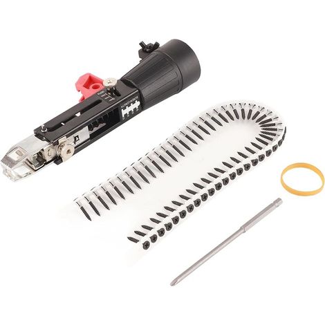 Adaptateur de Chaîne de Perceuse à Vis, Pistolet à Clous Automatique Fixation de Tournevis pour Cloisons Sèches, Tournevis à Chargeur Vis à Cloisons Sèches, Vis pour Plaques de Plâtre (1/5)