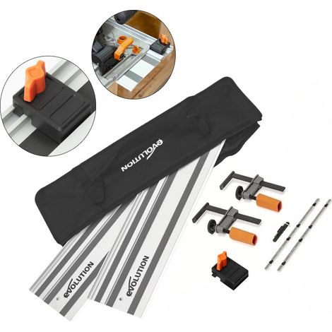 Evolution ST1400-G2 Universal Saw Rail Track Set 1.4m + Clamps + Bag + End Stop