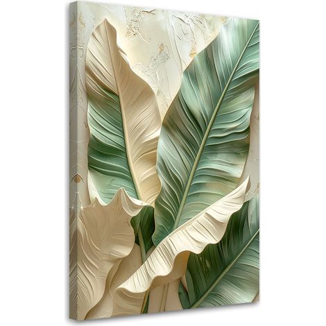 Quadro su tela, foglie - 70x100 (1/2)