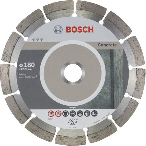 Bosch  10x  disco  de  diamante  Standard  for  Concrete,  180  x  22,23  x  2  x  10  mm  -2608603242 (1/5)