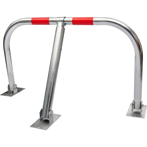 Barrière de stationnement pliable en acier chromé avec bandes réfléchissantes - PANGIVO (1/4)