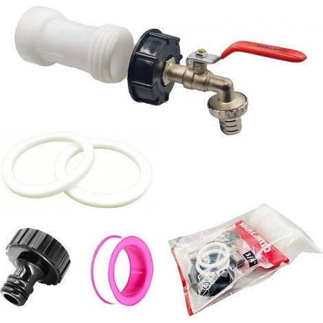 Robinet Cuve 1000l, Vanne Cuve avec Adaptateur en Plastique 3/4\ (1/4)