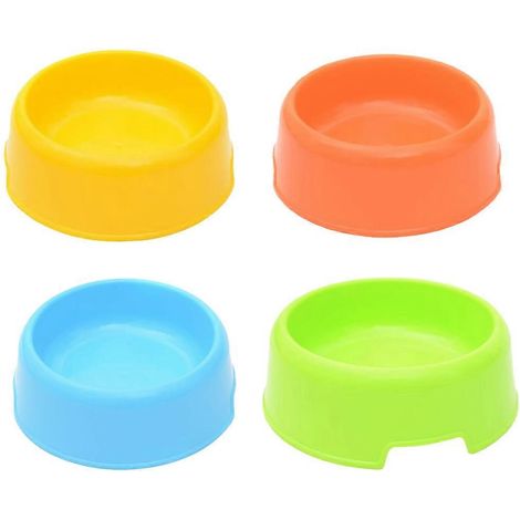 Lot de 4 gamelles pour chiens et chats en plastique - Style 3 (1/5)