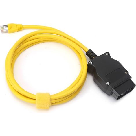 ENET Câble OBD2 pour BMW Série F Plug & Play Codage avec adaptateur Ethernet RJ45 compatible E-SYS Interface ICOM pour fonctions cachées du véhicule Câble de diagnostic professionnel pour F20 (1/5)