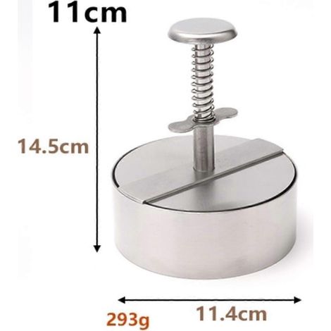 Ce kit de moules à steaks hachés, idéal pour les grillades et les réunions de famille, permet de réaliser des steaks hachés uniformes et est facile à nettoyer. (1/4)