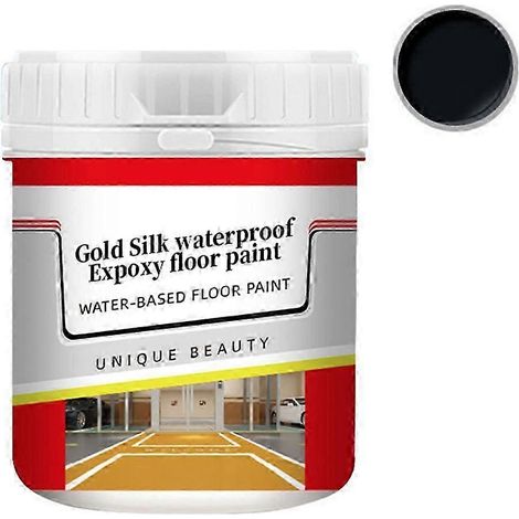 Peinture époxy imperméable effet soie pour sols, 500 g/1000 g, peinture époxy à base d'eau, revêtement de protection antidérapant à séchage rapide (1/5)