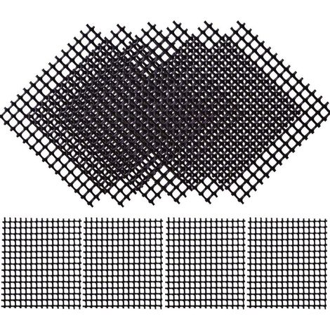 Set de 50 Grilles de Drainage en Plastique, Noir - Grille de Drainage carrée pour Coupe Bonsai, Pot de Fleurs ou jardinière - 10 x 10 cm (1/5)