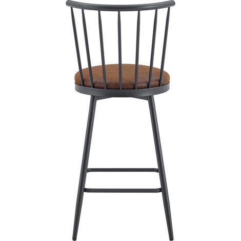 Tabouret de bar en métal style Windsor avec siège rembourré pour îlots de cuisine et bars (1/5)