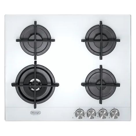 Table de cuisson De'Longhi NSL 460 B Blanc Encastrable 60 cm Gaz 4 Feux