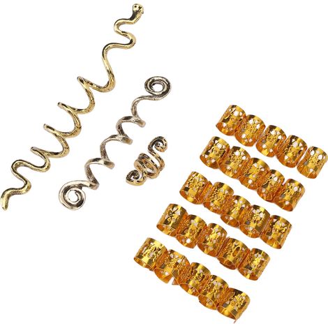 Accessoires de coiffure en métal, bijoux de cheveux élégants, couleur vive, tresses DIY, décoration de coiffure, brillance raffinée, lot de cheveux. (1/5)