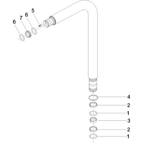 Dornbracht 90282218800-00 Bec de robinet Pièces de rechange