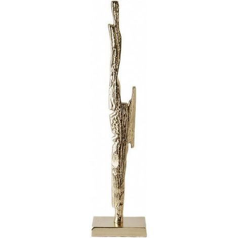 Freestanding Abstract Indoor Sculpture, Stable Aluminum Sculpture, Aluminum Statue with Base for Desk, Bookshelf, Cool Table, Abstract Gold (1/5)