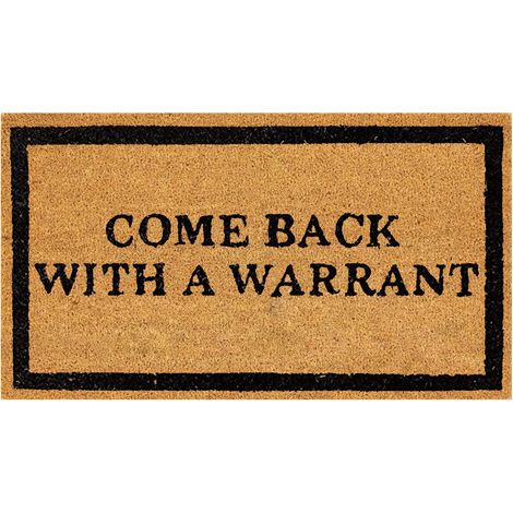 Door Mat - Floor Mat - Non-Slip Rubber Backing - Polyester Surface - 30 x 20 cm - Indoor Outdoor Entryway - 1 Piece (1/4)