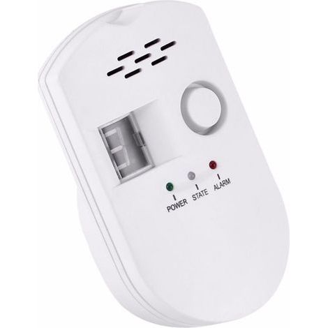 Détecteur de Fuite de gaz /Gaz Naturel/Charbon, Moniteur de Capteur Enfichable avec Alarme sonore et Affichage numérique à LED, pour Combustible Méthane, Propane, Butane (1/5)