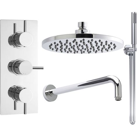 Nuie Quest Triple Thermostatic Complete Shower Valve and Shower Kit (1/5)