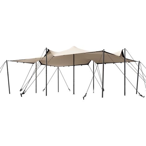 TOOLPORT Professional Stretchzelt 4,5x6m mit Aluminiumgestänge wasserdicht für Events und Outdoor Einsätze