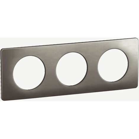 Legrand CP1803 Placca di finitura Céliane 3 posti - Acciaio satinato