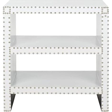 Table d'Appoint Bois Croco Blanc 59 x 39 x 59,94 cm (1/5)